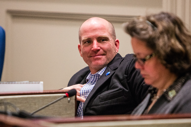 Councillor Matt Whitman at City Hall. - RILEY SMITH