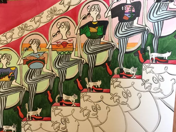 “Up You Go Girl. Take Your Treat Upstairs While You Figure Out What All the Landscapes Are About” - DANIKA VANDERSTEEN / EYELEVEL GALLERY