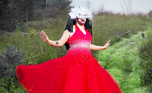 Drag artist Brad Jones performing as Jennifer DaFuque. - TYLER COLBOURNE
