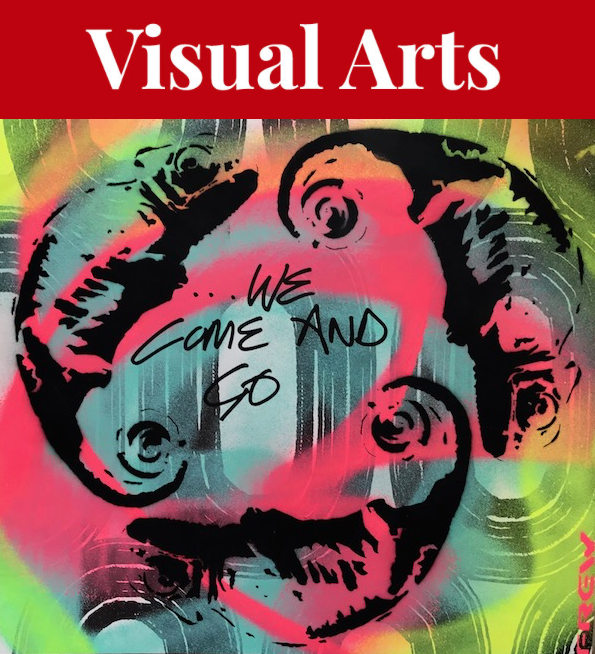 Layers of graffiti and pop art influence fly off the canvas at The Dart Gallery's newest show. - KARLA FREW ARTWORK