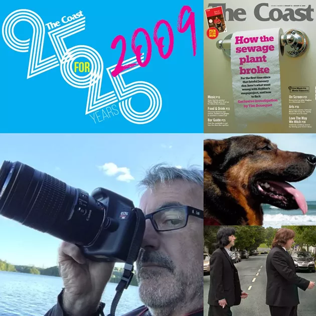 Clockwise from top-right: The Coast's sewage plant cover story, Brindi, Darrell Dexter, Peter Kelly, Tim Bousquet.