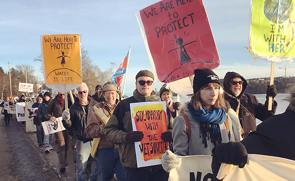 Marchers take to the streets on Monday in solidarity with Wet’suwet’en. Author Sakura Saunders (not pictured) is an Indigenous solidarity activist who has been a supporter of the Unist’ot’en camp since 2010. - SADIE BEATON