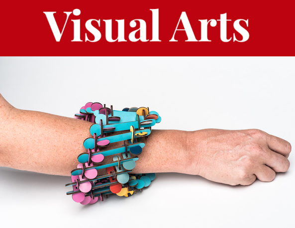 Rebecca Hannon's pop-art-y jewellery exhibit, inspired by World War One dazzle camouflage, wraps this weekend. - SUBMITTED ARTWORK