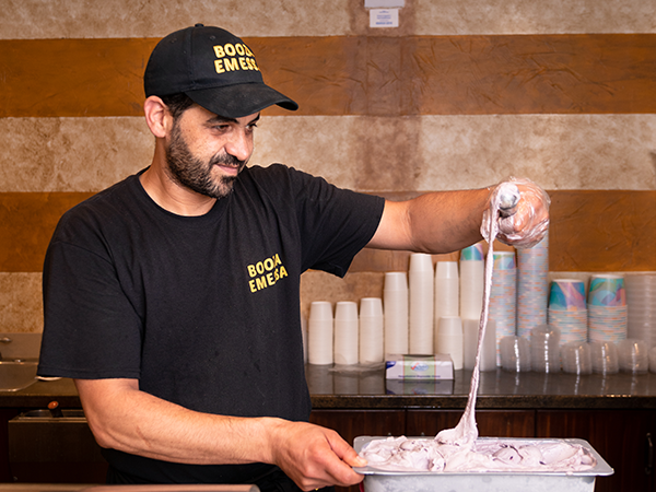Mastic is the trick that makes the Syrian ice cream at Booza Emessa so unusually creamy, Aljokhadar.says. - IAN SELIG