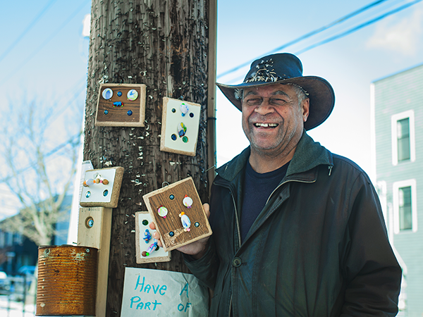 “The thing is to take something that’s worthless, a useless piece of wood,” says White of his art making. “It’s surprising what you can do wit that.” - LENNY MULLINS