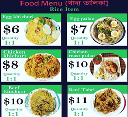 Some of Country Foodstuff's Halal food offerings for takeout in Bedford. - COUNTRY FOODSTUFF & VOGUE