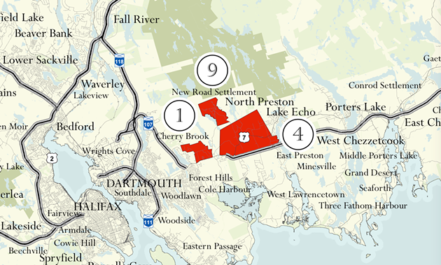 Detail showing North Preston from the province's LTCA map: The Supreme Court ruled in favour of residents, so now lands and forestry minister Iain Rankin should do the work to stop his department from giving them the runaround. - PROVINCE OF NOVA SCOTIA