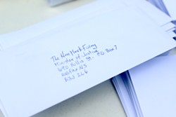 Dozens of rally attendees wrote letters to both Bill Blair and Mark Furey on Monday. - VICTORIA WALTON