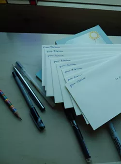 The prescribed poetry of from:Florine, ready to be mailed out