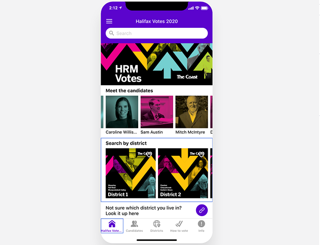 The Coast put the answers to these questions and more into an easy-to-navigate web broswer app to help you learn about the candidates and cast your vote.