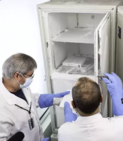 This ultra-low freezer keeps the vaccines at -70 degrees Celsius. - COMMUNICATIONS NOVA SCOTIA