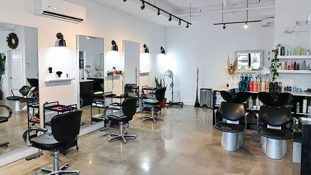Inside One Block Barber Shop's Almon Street location. - SUBMITTED