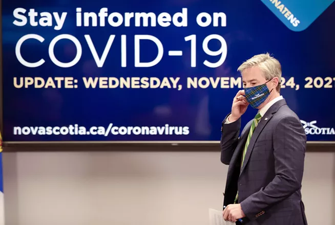 “At the end of the day, we’re absolutely convinced that people that work in these sectors must be vaccinated to protect the people they care for,” premier Tim Houston said. - NS COMMUNICATIONS