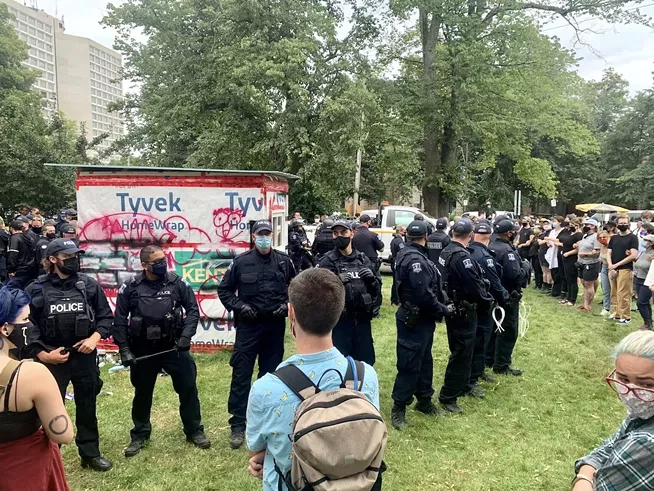 The chronic housing crisis became more of an emergency after the violent shelter siege evictions on August 18. - THE COAST