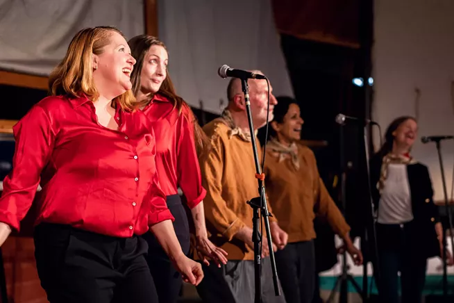 Elizabeth Morris, left, says opportunities like this play only come along "every few years" for deaf actors like her.