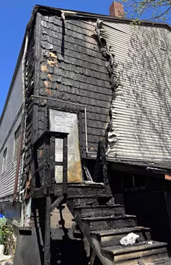 The fire Wednesday, May 11 at Souls Harbour shelter on Cunard Street started at the back stairs and spread inside. - THE COAST