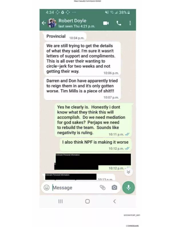 RCMP leader ridicules officers after Portapique