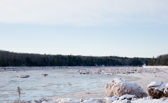 The frozen shores of the Shubenacadie River. - JAMES STEWART