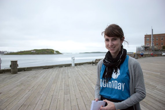 Laura Cutmore is the Halifax riding lead for the #PeoplesClimatePlan and recently led the Climate Messengers intervention for 100In1Day Halifax in support of the campaign. - KATHLEEN HARPER