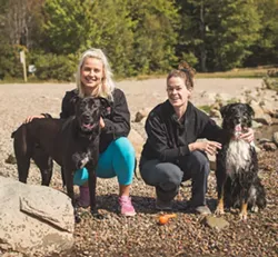 Loca and Jane, with Harley and Chelsea, at Shubie Park are all ready for a ball game. “Harley will do anything for a ball.” - DYLAN CHEW
