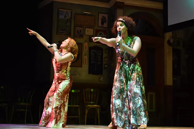 Donna Garner and Laura Caswell perform "Dancing Queen." - REBECCA DINGWELL