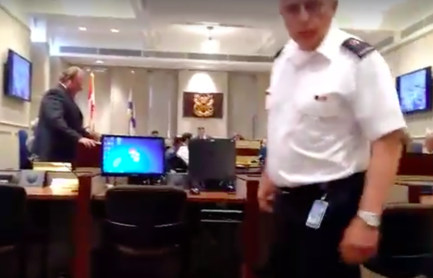 Watch this: Cornwallis protester disrupts council, records video