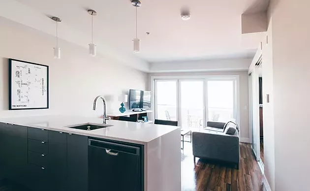 "As little stuff and furniture as possible" is what helps MacKenzie's space look so spacious - RACHEL MCGRATH