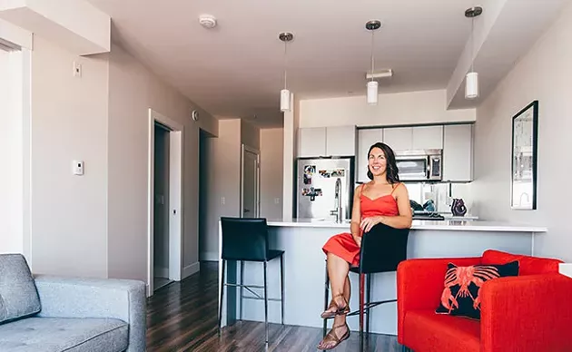 Kaylin MacKenzie in her small-but-mighty condo - RACHEL MCGRATH