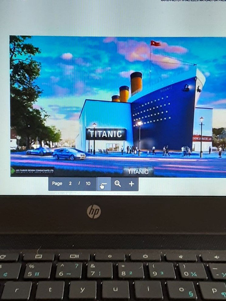 You've probably seen the cropped version of this photo circulating around Halifax news sites. Here's the original: it's a photo of a photo on a laptop, presumably taken by project leader Clark Squires.