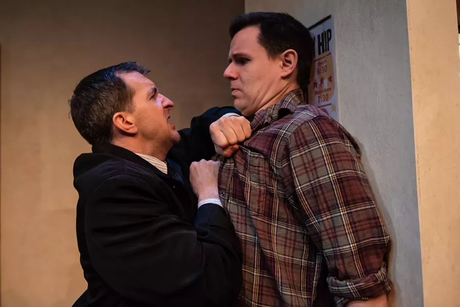 Schwager and Hauk get intense in Drunken God. - STOO METZ