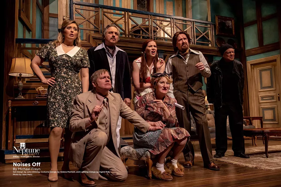 The cast of Noises Off. - STOO METZ