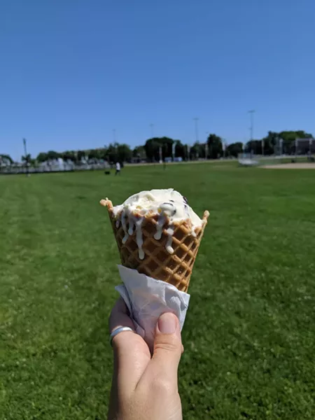 Dee Dee's mint chocolate chip, mid-melt. - SUBMITTED