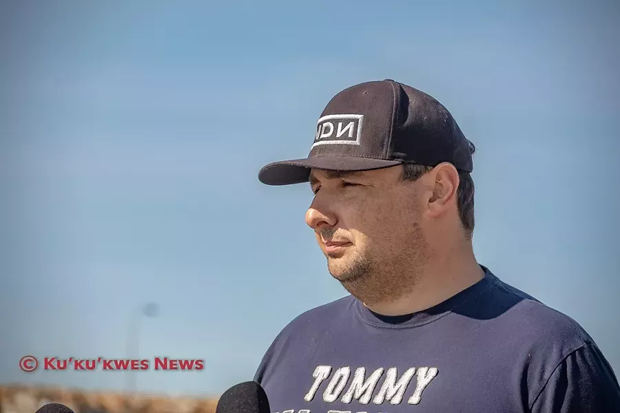 Sipekne’katik First Nation Chief Michael Sack at a news conference on Sept. 25, 2020 - KUKUKWES NEWS