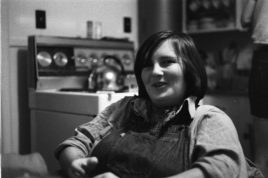 Fulton in friend and fellow activist Robin Metcalfe’s apartment. - ROBIN METCALFE