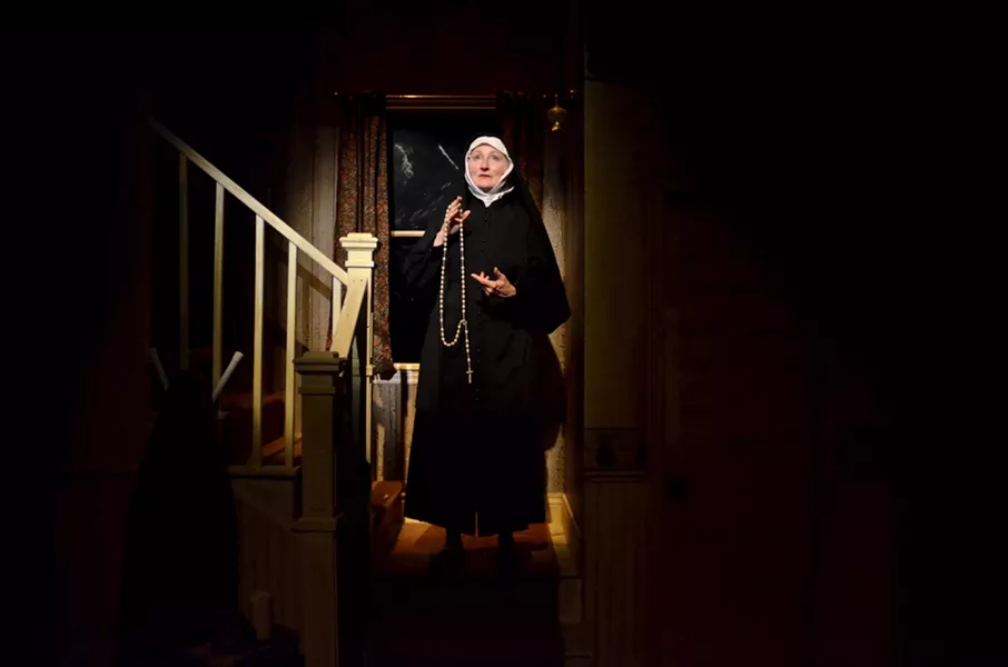 The Mystery Play, Written by Josh MacDonald, Starring Mary-Colin Chisholm as Sister Vivian Salter, Directed by Natasha MacLellan, Costumes by Andrea Richie, Set Design by Sean Mulcahy, Lighting design by Leigh Ann Vardy - CLARE WAQUE