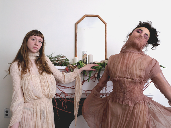 "Ideal" (right) Miriam Rose and "Isolation" (left) modelled by Abby Han - MIRIAM ROSE