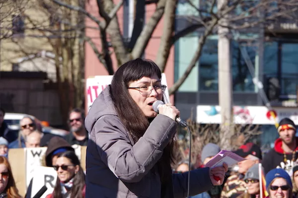 "We know that the future is Indigenous sovereignty, is environmental justice," said Sakura Saunders. - MIRA DIETZ CHIASSON