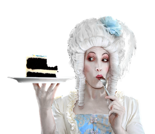 Busker Kate Mior (acting as Marie Antionette) will have her cake and eat it too at the Westin's Busker brunch (see five). - IMAGE COURTESY OF BUSKERS FESTIVAL