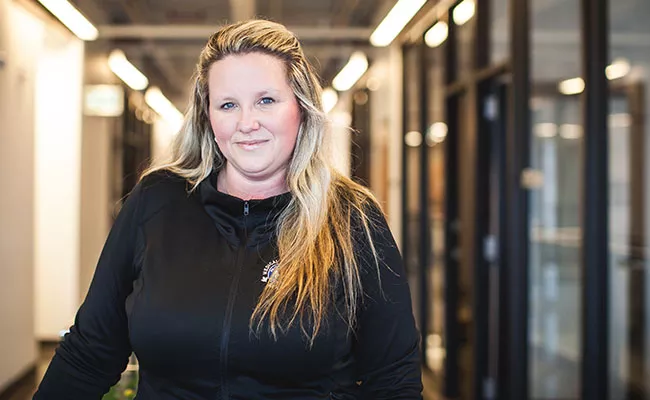 Forensic nurse Lindsay Denis has worked at the medical examiner’s officer for just over a year. - MEGHAN TANSEY WHITTON