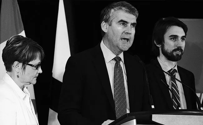 Premier Stephen McNeil giving his re-election victory speech this week. - TED PRITCHARD