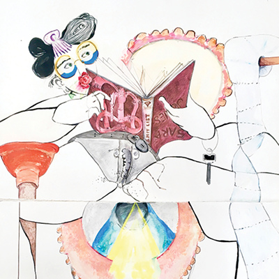 &ldquo;Creagen&rsquo;s Chastity Belt&rdquo; (2019) uses humour to discuss sexual health, sex and consent.