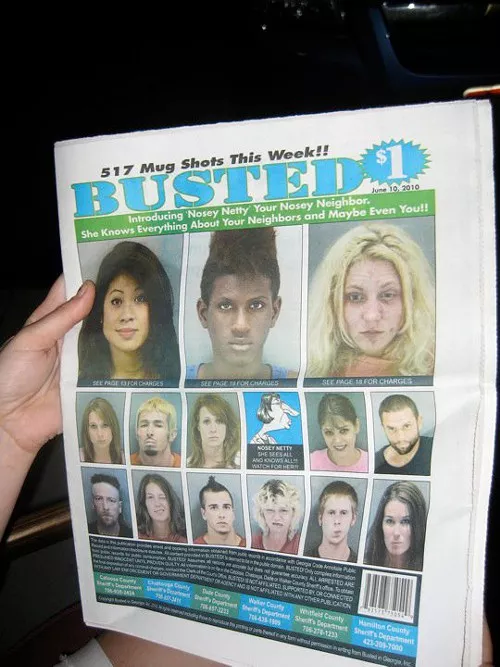yes, tennessee publishes a weekly newspaper of mugshots. yes, tennessee publishes a weekly newspaper of mugshots.