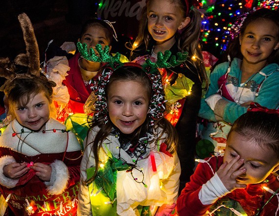 Participants at the 2014 Downtown Parade of Lights