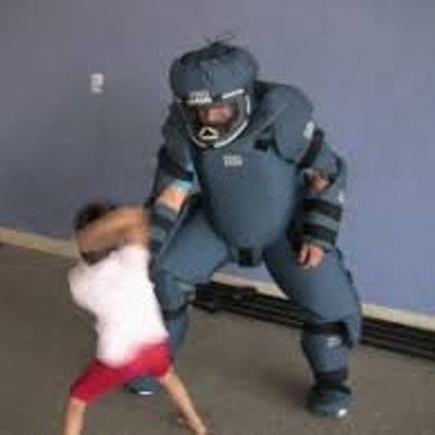 A 5 year old radKID escapes a simulated predator.
