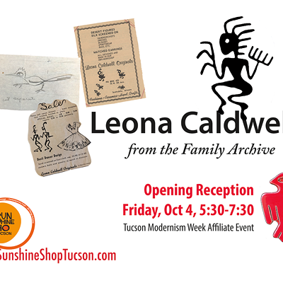 Leona Caldwell's Studio One was located in Kiva Craft Center,  Scottsdale in the 1950s & 60s