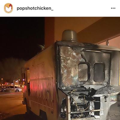Pop's Hot Chicken Food Truck Catches Fire