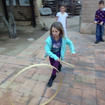 Children sometimes play Presidio-era games at the Presidio Museum's Family Adventure Fourth Saturday