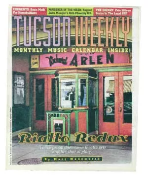 Paul Bear and Jeb Schoonover reopen downtown's Rialto Theatre: The Rialto folks are hopeful the theater renovation will be a turning point for the Arts District, providing "an entertainment magnet" to help make the Arts District work. -- Mari Wadsworth, Aug. 31, 1995 - JESSICA ESTRADA