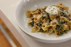 The farfalle is paired with summery flavors. - HEATHER HOCH