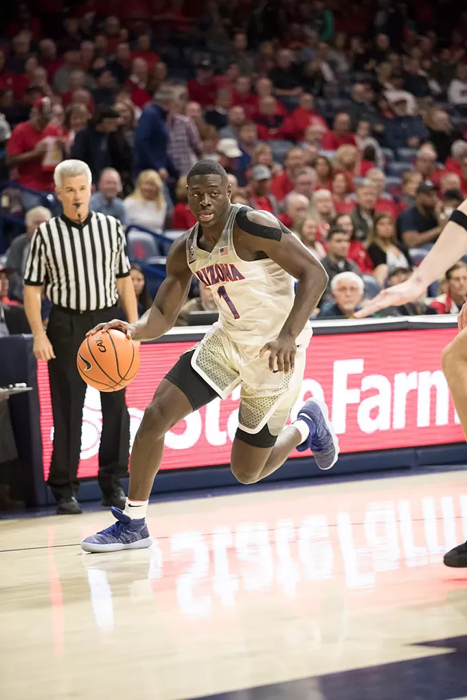 Rawle Alkins scored 11 points in Arizona's 70-62 win over Oregon State on Jan. 11. - STAN LIU | ARIZONA ATHLETICS